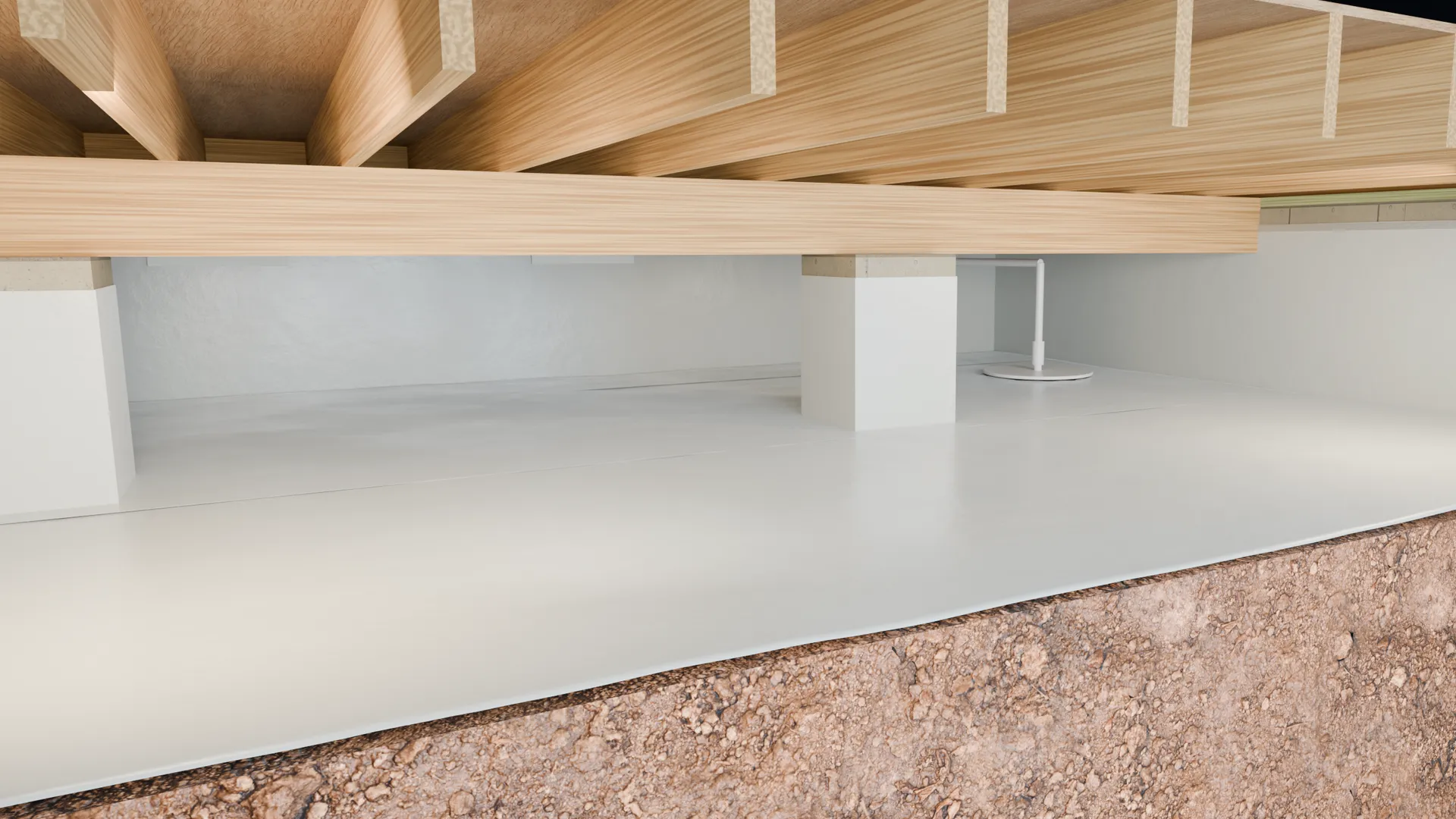 Vapor barrier liner, wide, 3D render by Signature Media
