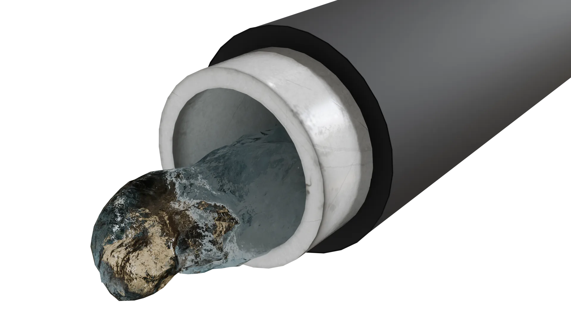 Solution insulated pipe, 3D render by Signature Media