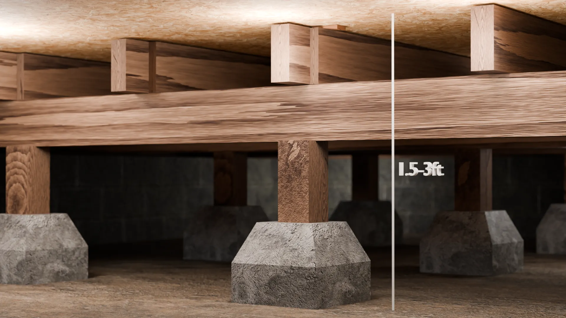 Clearance height diagram, 3D render by Signature Media