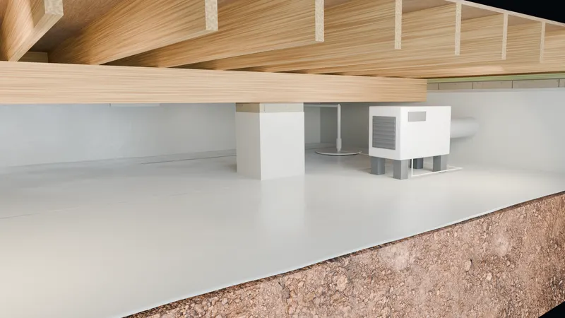 Dehumidifier sealed crawl, 3D render by Signature Media