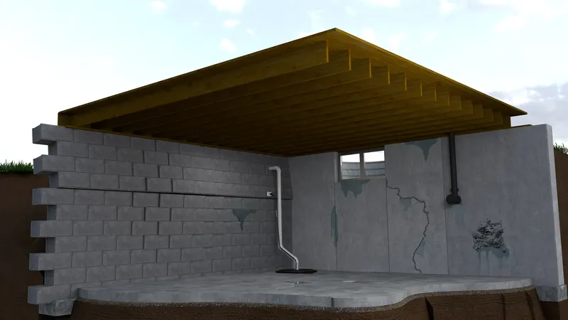 Before the system goes in, 3D render by Signature Media
