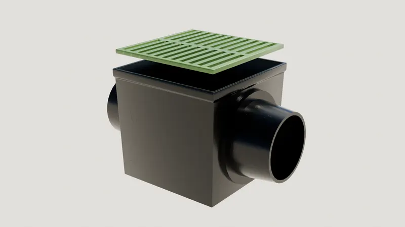 Drainage catch basin, 3D render by Signature Media